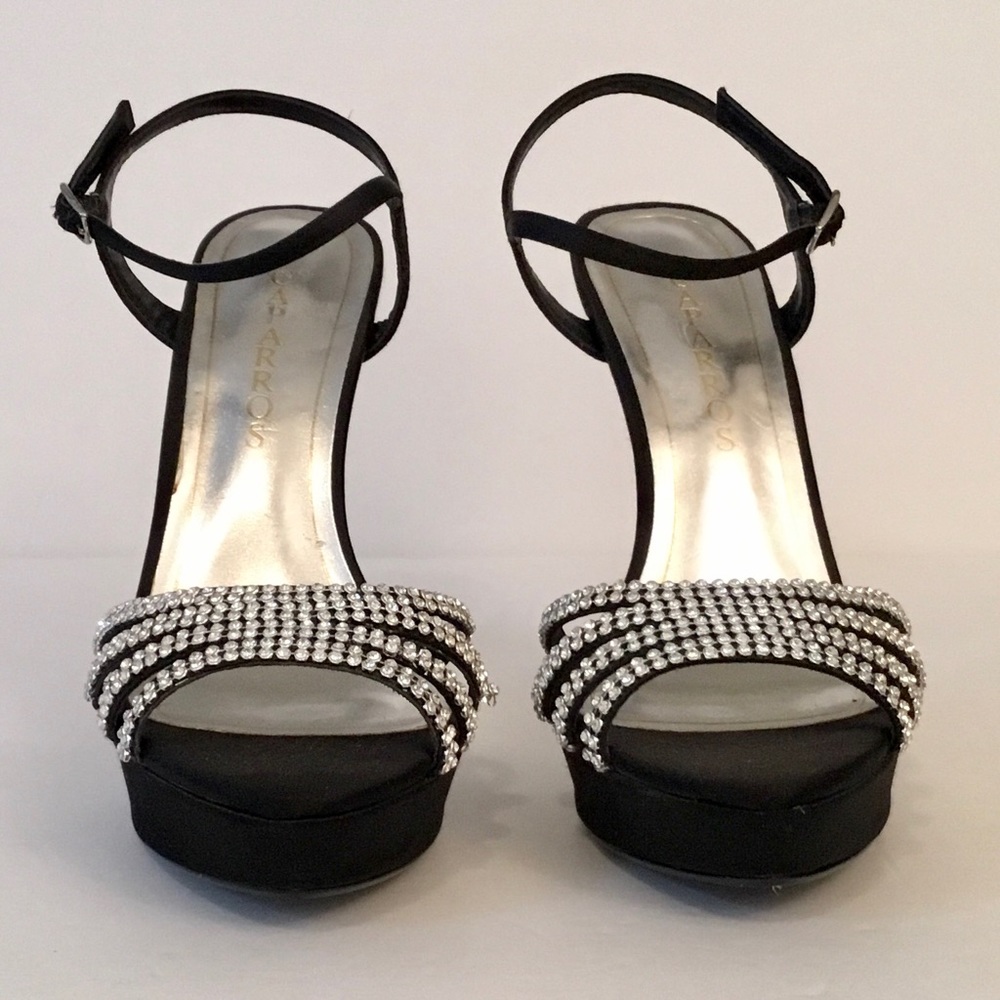Caparros Black Evening Platform Sandals - Picture 6 of 11